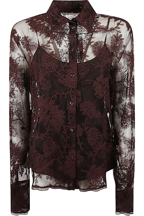 Fashion for Women Ermanno Scervino Floral See-through Shirt