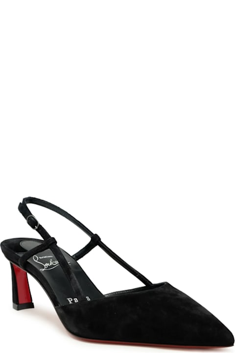 Homeware Christian Louboutin Christian Louboutin Black Veau Velours Condorline 55 Slingback