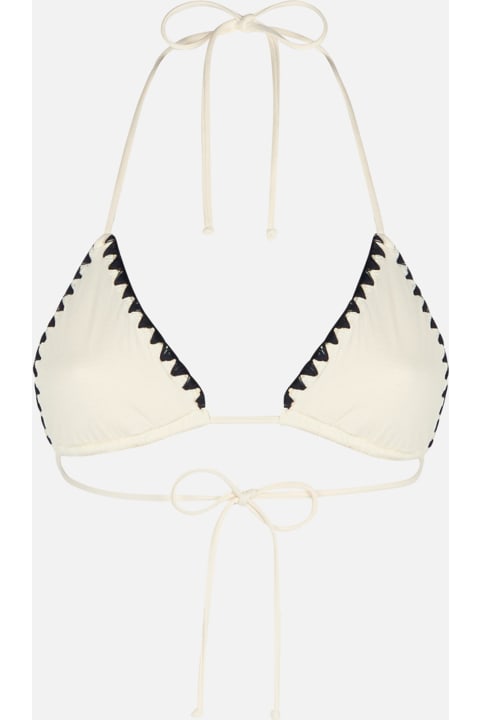 أدوات منزلية MC2 Saint Barth Woman Crochet Triangle Top Swimsuit Leah