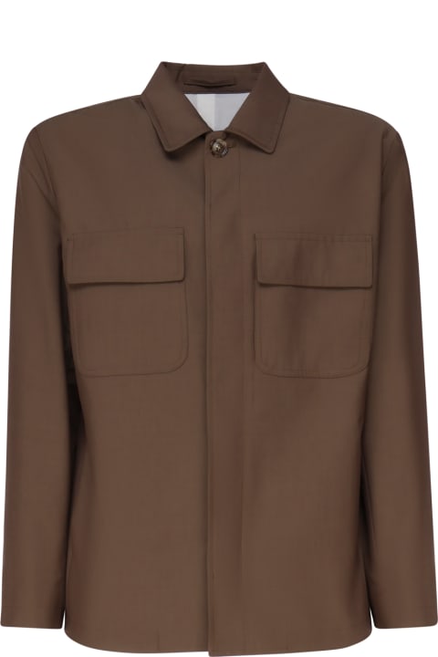 Lardini Coats & Jackets for Men Lardini Shirt Jacket With Wide Collar