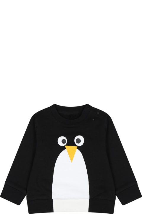 Stella McCartney Kids Sweaters & Sweatshirts for Baby Girls Stella McCartney Kids Black Sweatshirt For Baby Boy With Print