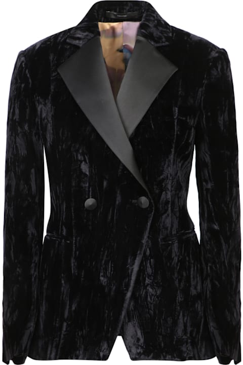 Paul Smith for Women Paul Smith Double-breast Velvet Dinner Jacket