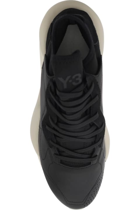 Y-3 for Women Y-3 Black Leather Blend Sneakers