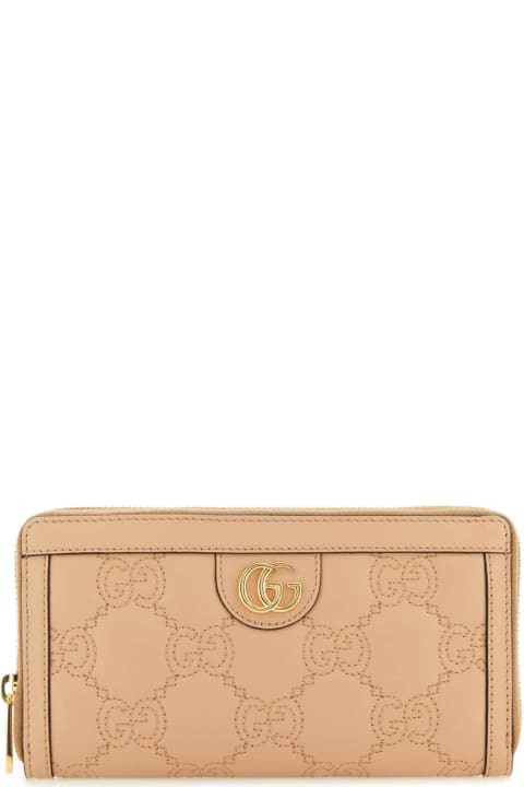Gucci for Women Gucci Powder Pink Leather Lion Gg Wallet