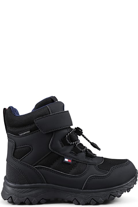 Tommy Hilfiger Shoes for Boys Tommy Hilfiger Black Boots For Kids With Logo