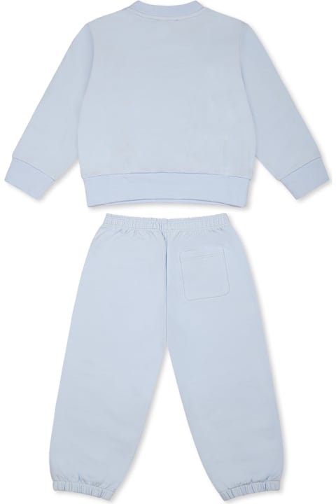 Fashion for Baby Girls Versace Light Blue Suit For Baby Boy With Logo
