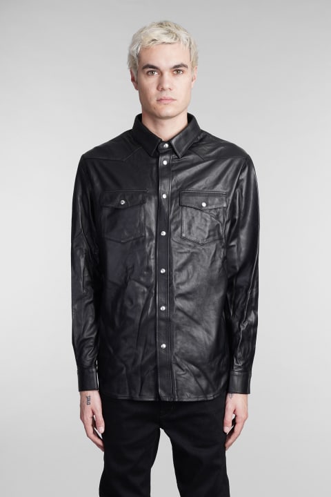Olso Shirt In Black Leather