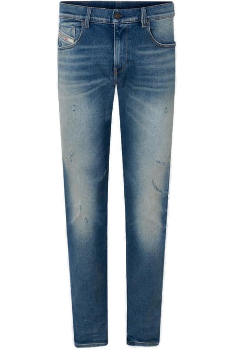 Jeans for Men Diesel 2019 D-strukt Logo Patch Tapered Jeans