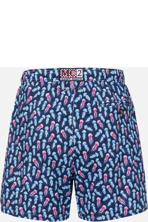 أدوات منزلية MC2 Saint Barth Comfort Light Classic Stretch Swim Shorts With Jellyfishes Print