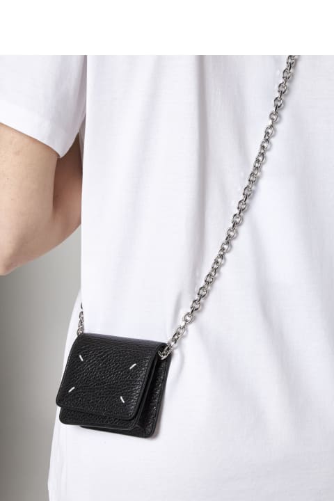 Shoulder Bags for Men Maison Margiela Small Leather Chain Wallet Bag