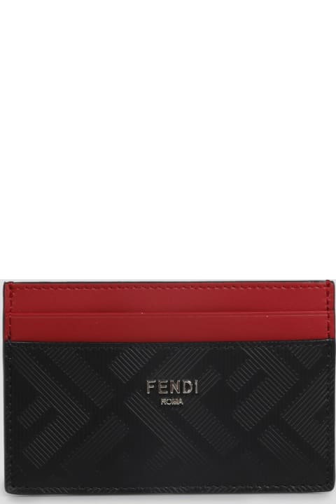 Fendi Accessories for Men Fendi Two-tone Leather Card Holder