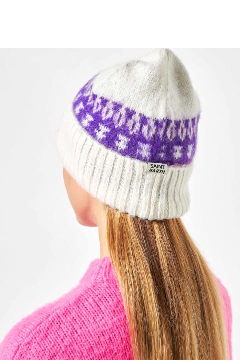 أدوات منزلية MC2 Saint Barth Woman Ultra Soft Beanie With Nordic Jacquard