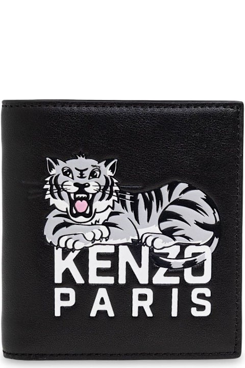 Kenzo Wallets for Men Kenzo Varsity Logo Detailed Mini Wallet