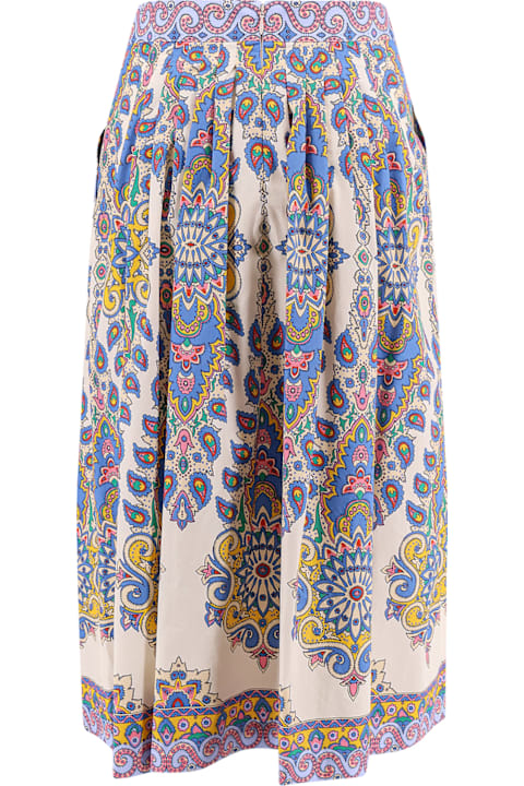 Skirts for Women Etro Cotton Skirt With Multicolor Print