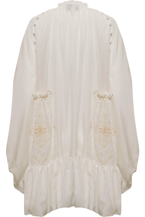 Mario Dice Woman's White Embroidered Dress