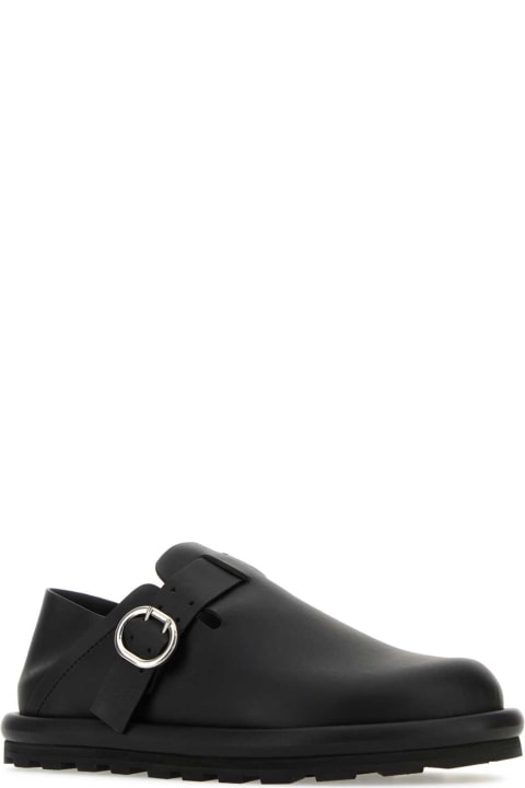 Other Shoes for Men Jil Sander Black Leather Slippers