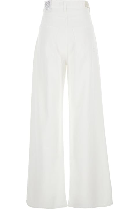 Homeware Icon Denim 
debby
 White Five Pocket Jeans With Logo Patch On The Back In Cotton Woman