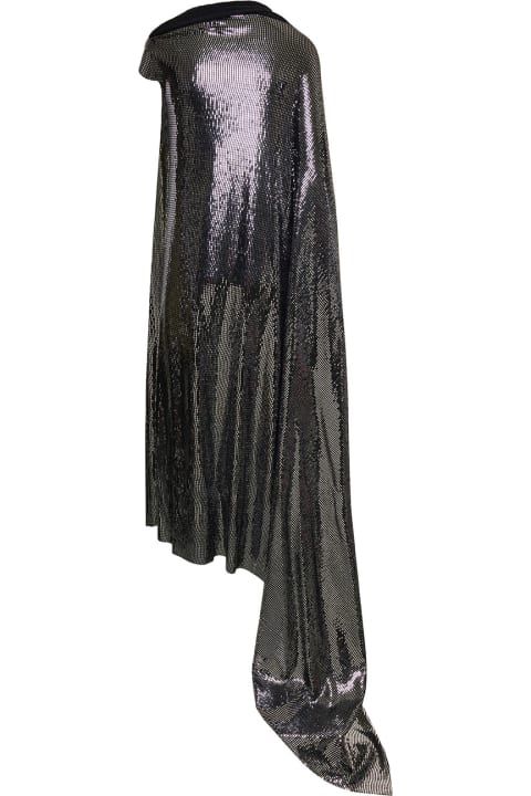 Balenciaga Clothing for Women Balenciaga Minimal Gown Metallic Transfert Jersey