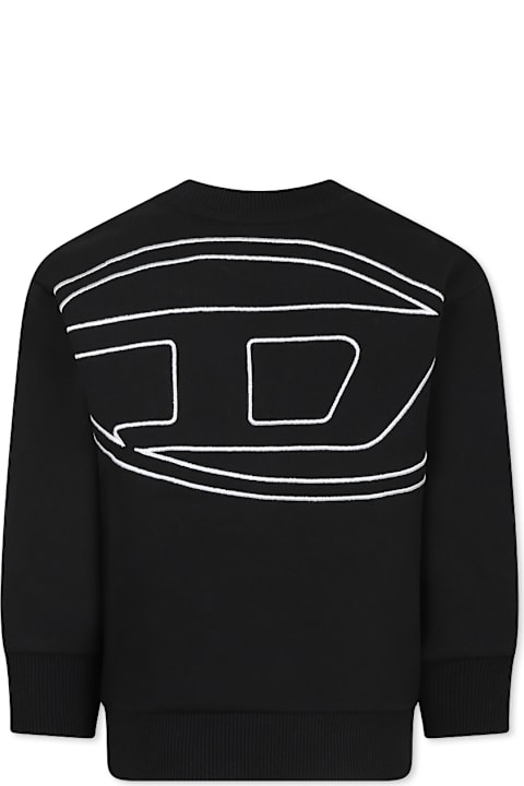 Homeware Diesel Black Sweatshirt For Boy With Logo