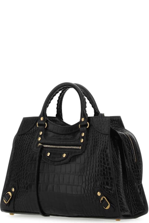 Balenciaga Totes for Women Balenciaga Black Leather Neo Classic City Handbag