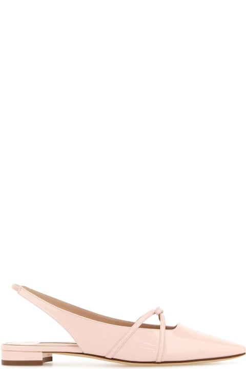 Manolo Blahnik for Men Manolo Blahnik Pastel Pink Leather Dariasli Ballerinas