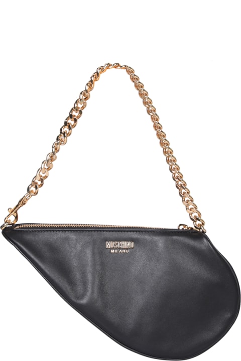 Shoulder Bags for Women Moschino Black Leather Shoulder Bag