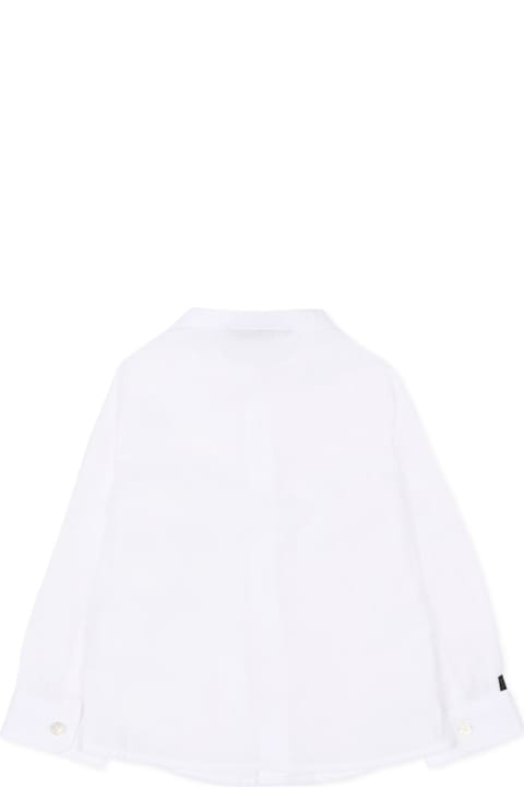 Homeware Balmain White Shirt For Baby Boy With Logo Patch