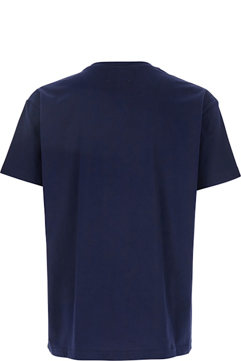 أدوات منزلية Vivienne Westwood Blue Crewneck T-shirt With Orb Logo Detail On The Front In Cotton Woman