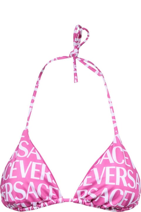 Homeware Versace All-over Logo Bikini Top