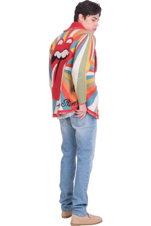 Cardigan In Multicolor Wool