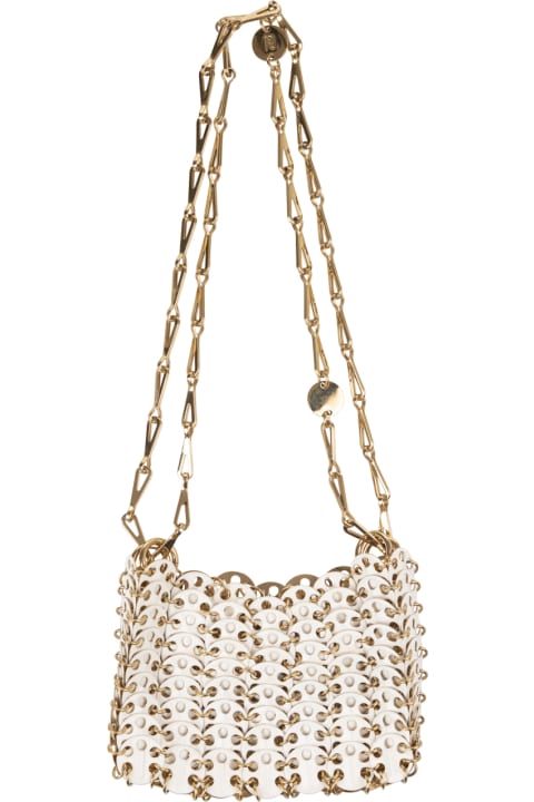 Paco Rabanne Women Paco Rabanne Iconic 1969 Shoulder Bag In Gold/white