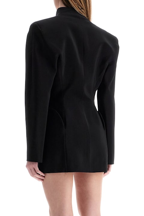 Mugler Coats & Jackets for Women Mugler Short Black V-neck Jacket With Contemporary Design