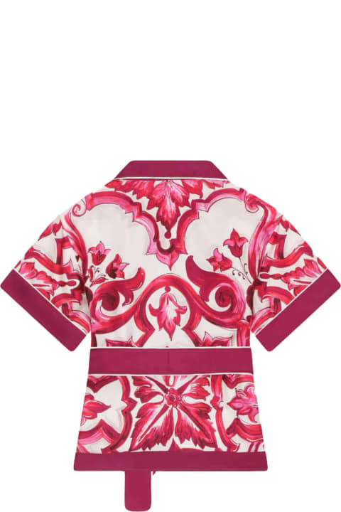 Dolce & Gabbana Topwear for Girls Dolce & Gabbana White/red Shirt Girl