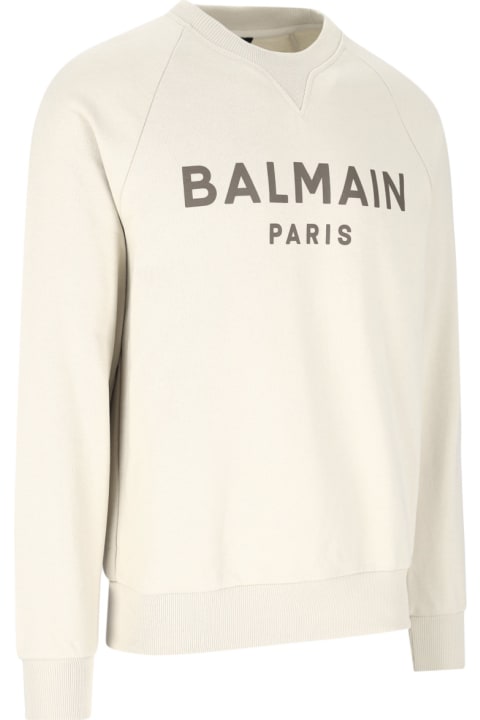 メンズ Balmainのウェア Balmain Logo Printed Crewneck Sweatshirt
