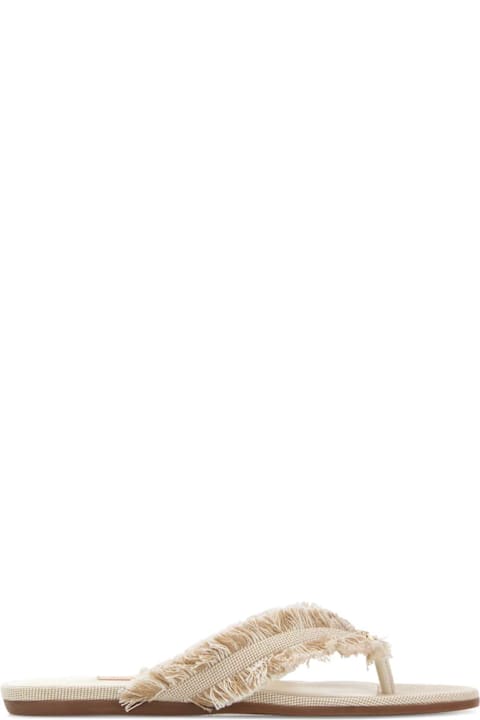 Jimmy Choo Two-tone Canvas Thong Slippers