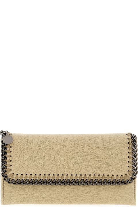 Stella McCartney for Women Stella McCartney Khaki Green Shaggy Deer Falabella Wallet