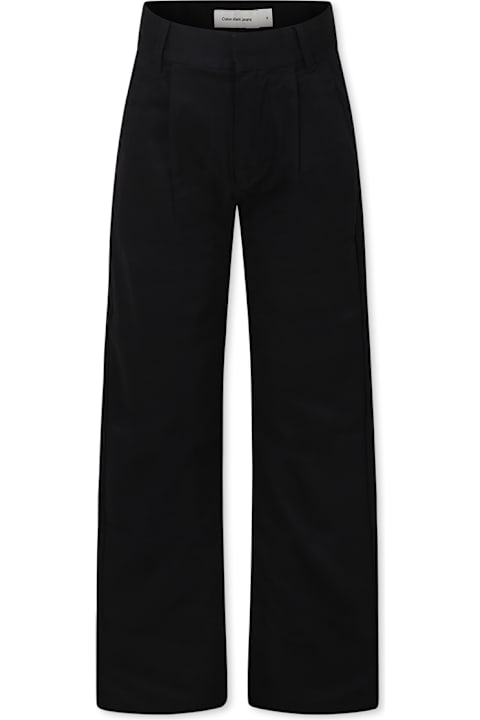 Calvin Klein ملابس تحتية لـ أولاد Calvin Klein Black Trousers For Boy With Logo