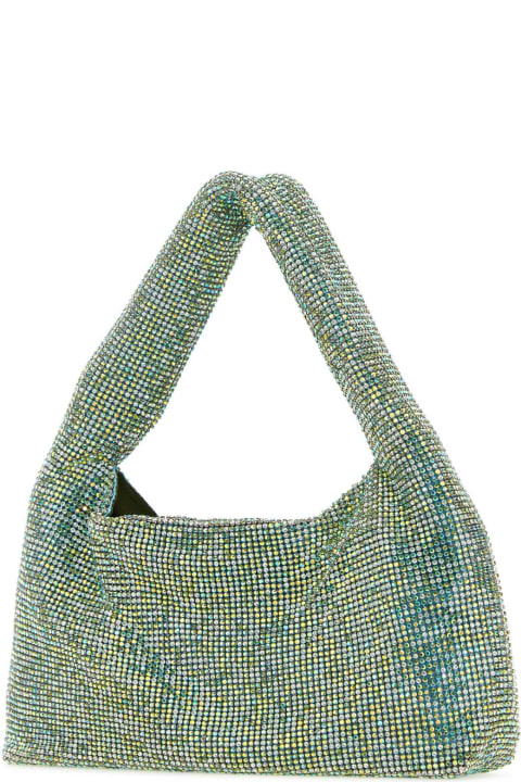 ウィメンズ Karaのトートバッグ Kara Green Rhinestones Mini Handbag