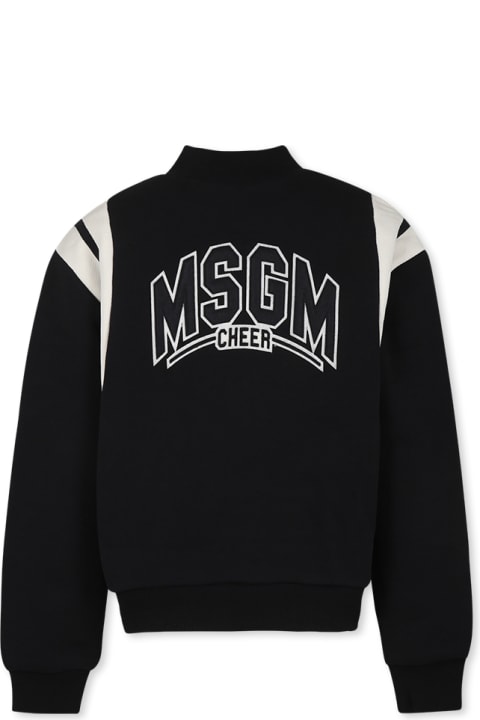 MSGM for Kids MSGM Black Bomber Jacket For Boy