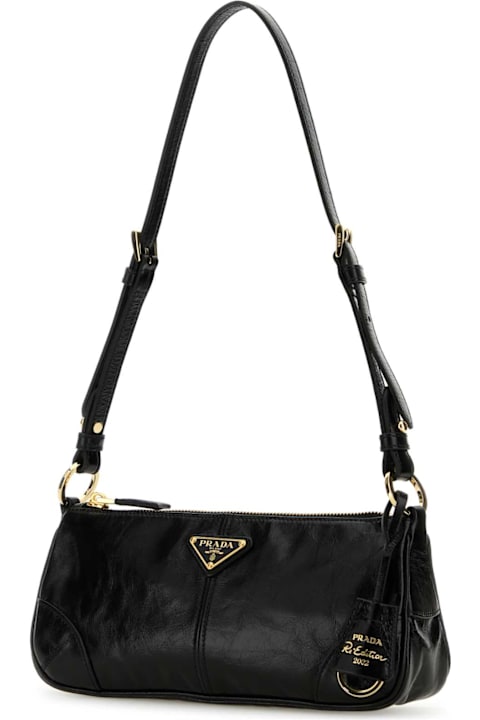 Homeware Prada Black Leather Shoulder Bag
