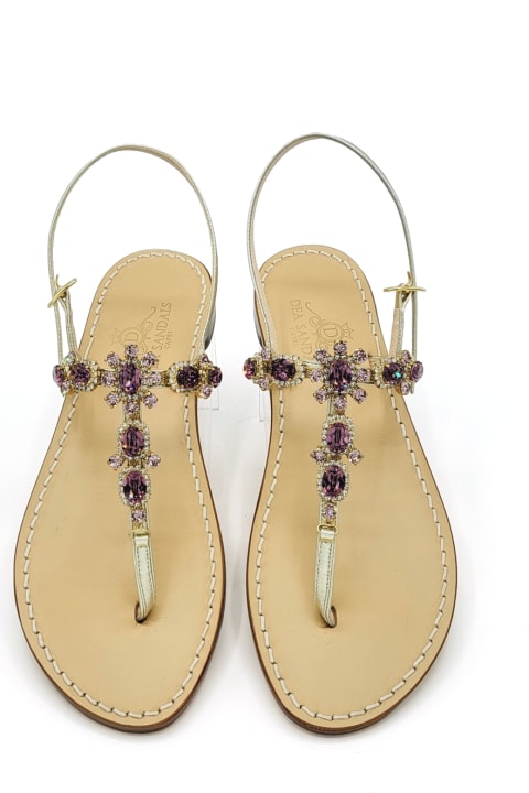 آخر صيحات الموضة من السيدات Dea Sandals Via Krupp Platinum Purple Jewel Sandals