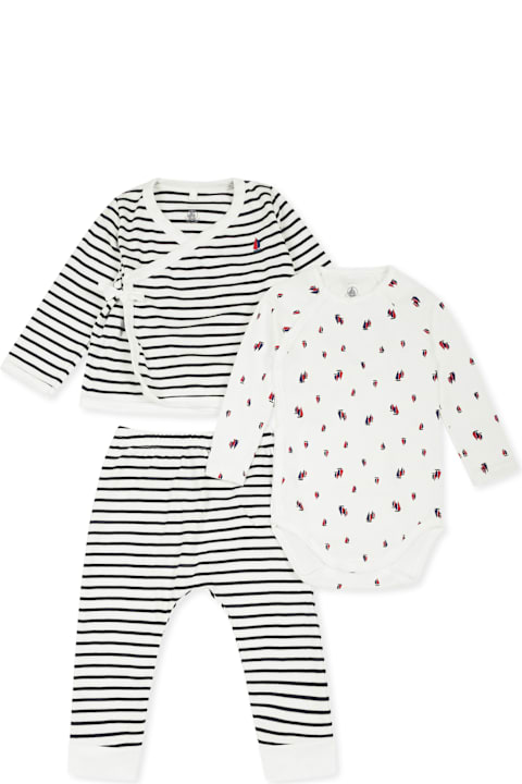 Homeware Petit Bateau Multicolor Newborn Suit For Baby Boy With Sailboat