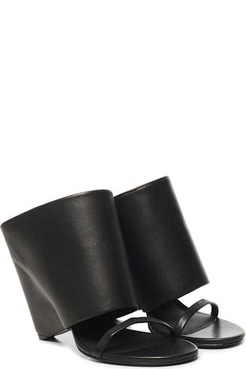 Courrèges Shoes for Women Courrèges Leather Wedge Mules