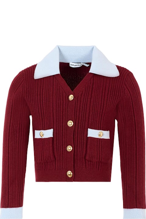 self-portrait for Men self-portrait Burgundy Cardigan For Girl