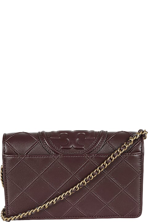 Tory Burch محافظ لـ السيدات Tory Burch Burgundy Leather Wallet