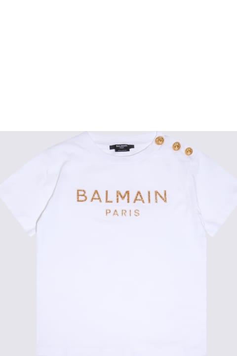 Topwear for Girls Balmain White Cotton T-shirt