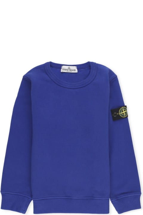 Stone Island for Kids Stone Island Logo Patch Crewneck Sweatshirt