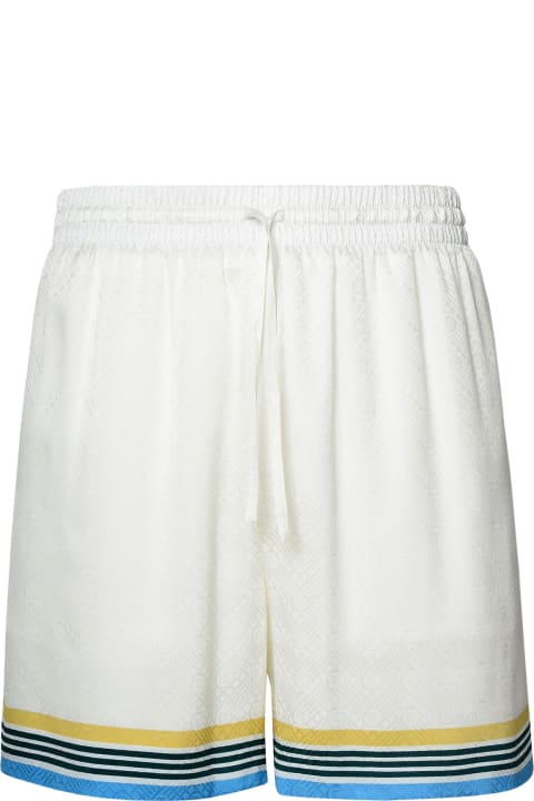 Casablanca Men Casablanca White Silk Trousers