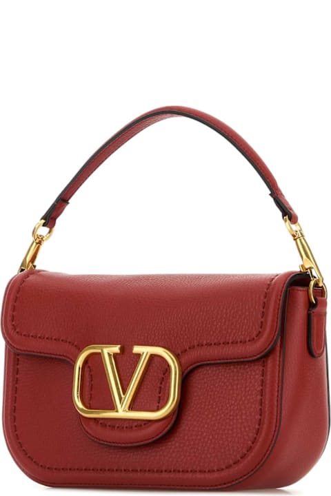 Valentino Garavani for Women Valentino Garavani Red Leather Alltime Shoulder Bag