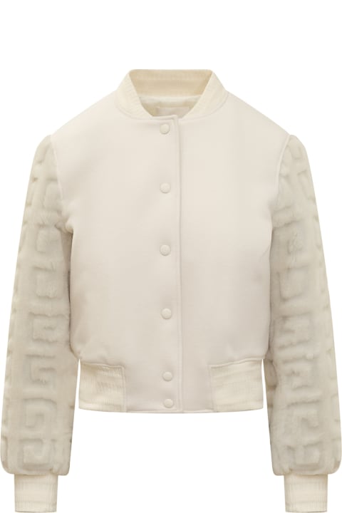 Givenchy for Women Givenchy Wool And Fur Short Bomber Jacket